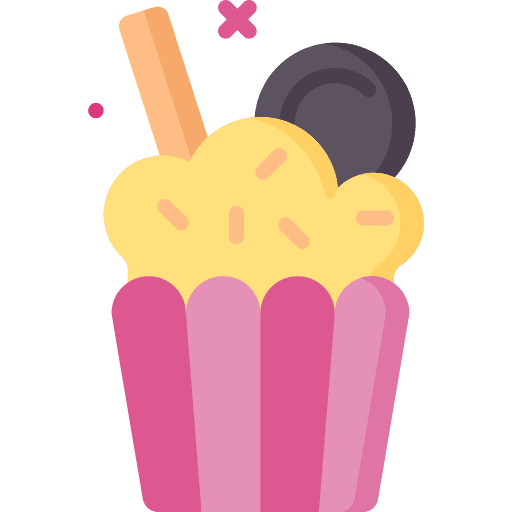 Cupcake food and restaurant dessert bakery icon Cupcake food and restaurant dessert bakery icon