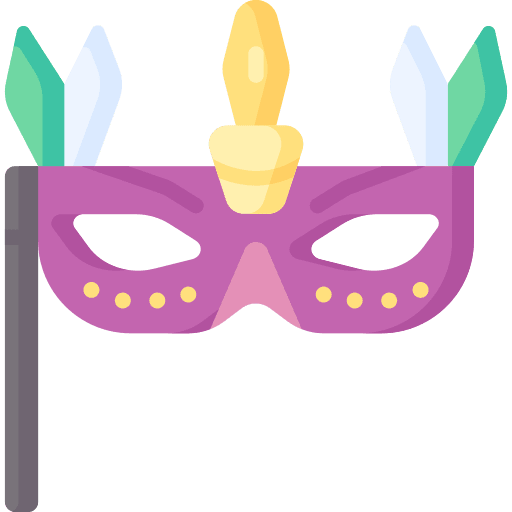 Eye mask feather birthday and party costume icon Eye mask feather birthday and party costume icon