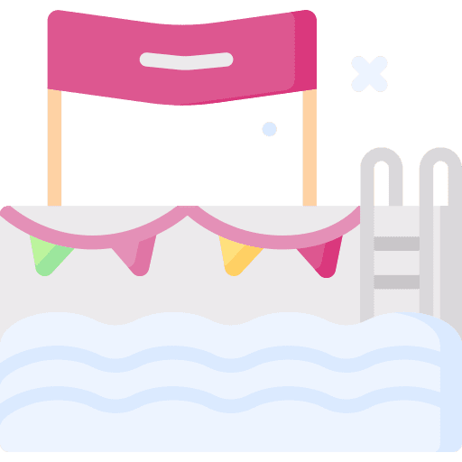 Pool party garlands swimming pool drinks icon Pool party garlands swimming pool drinks icon