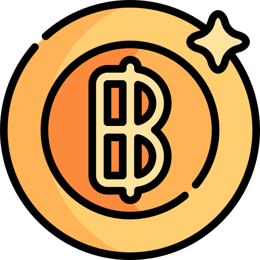 Baht coin business and finance baht icon