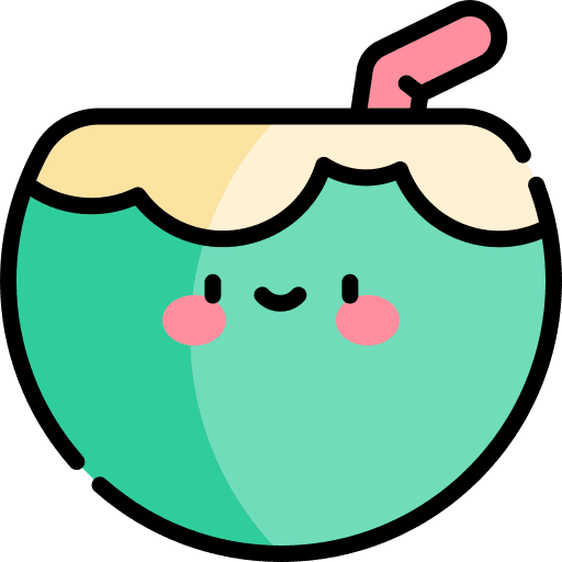 Coconut coconut straw drink icon Coconut coconut straw drink icon
