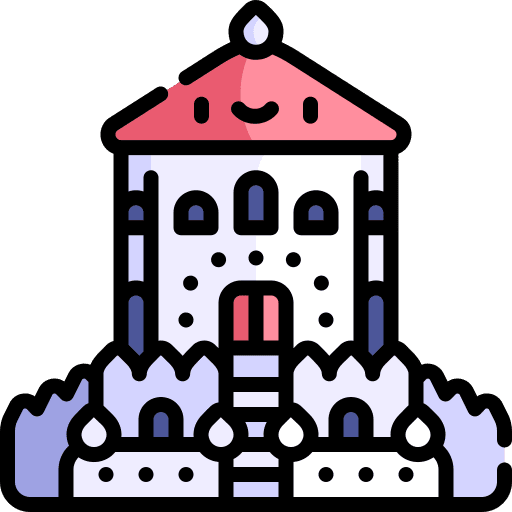 Phra sumen fort buildings architecture temple icon Phra sumen fort buildings architecture temple icon