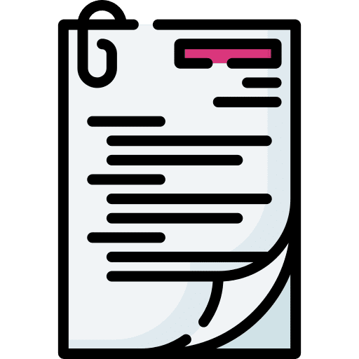 Assignment files and folders paper sheet icon