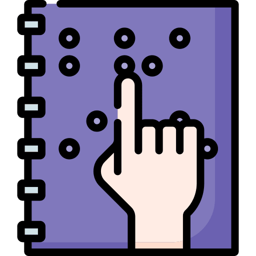 Braille education blind book icon Braille education blind book icon