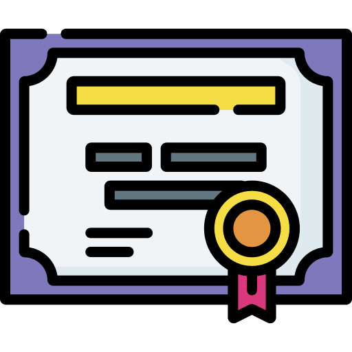 Certificate diploma certificate education icon