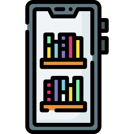 Ebook online library mobile phone mobile application icon Ebook online library mobile phone mobile application icon