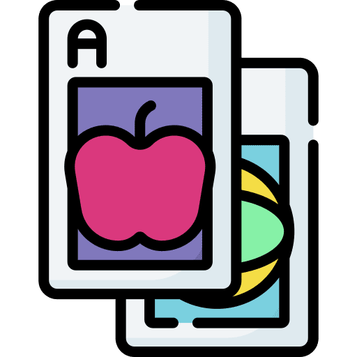 Flash card memorization language learning study icon