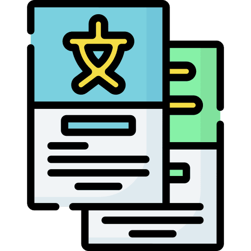 Flash card study language learning translate icon Flash card study language learning translate icon