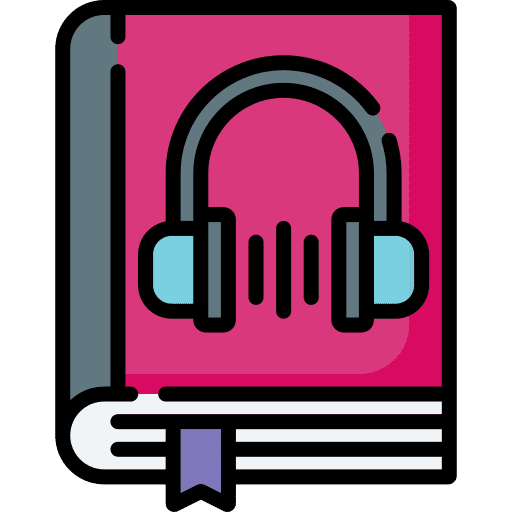 Audio book education ebook course icon Audio book education ebook course icon