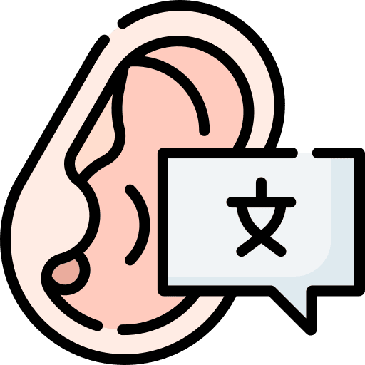Listening language learning listening linguistics icon Listening language learning listening linguistics icon