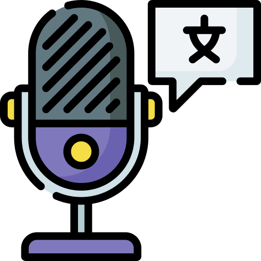 Mic communications foreign language translator icon Mic communications foreign language translator icon