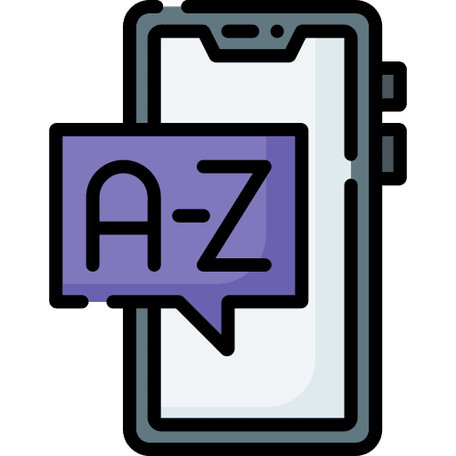Mobile app telephone smartphone language learning icon Mobile app telephone smartphone language learning icon