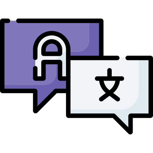 Translate communications language learning translation icon Translate communications language learning translation icon