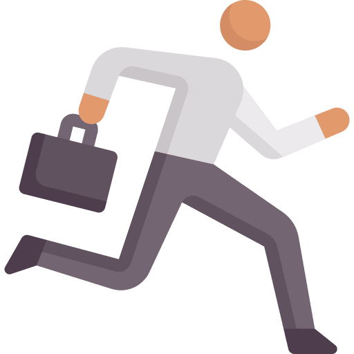 Busy busy briefcase employee icon