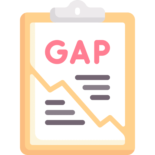 Gap analysis files and folders gap icon
