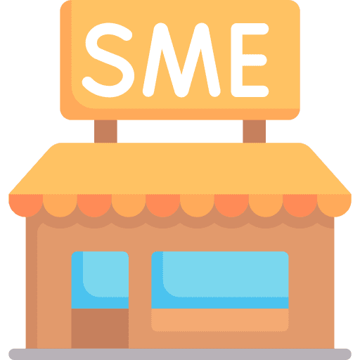 Sme shop building store icon