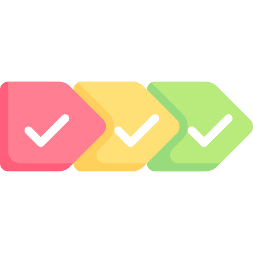 Value chain value chain check planning icon