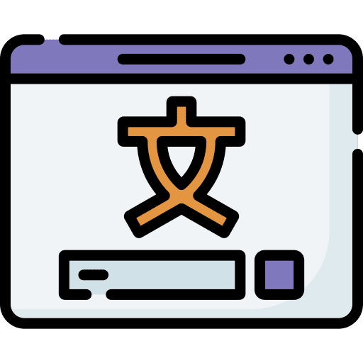Web online language learning web icon Web online language learning web icon