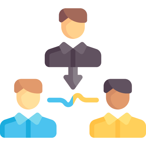 Intermediary meeting mediator network icon