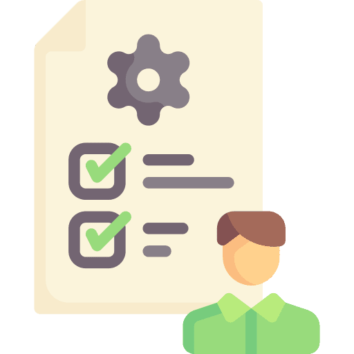 Onboarding paper gear onboarding icon