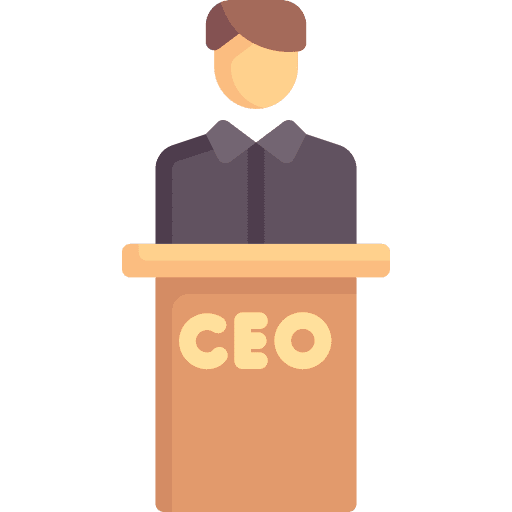 Ceo ceo boss professions and jobs icon