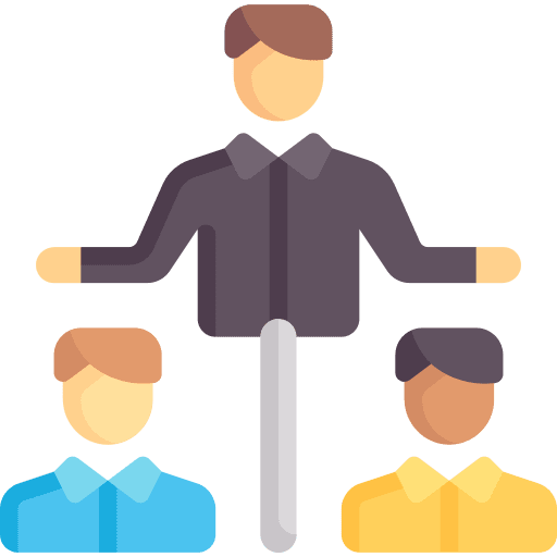 Intermediary networking people teamwork icon