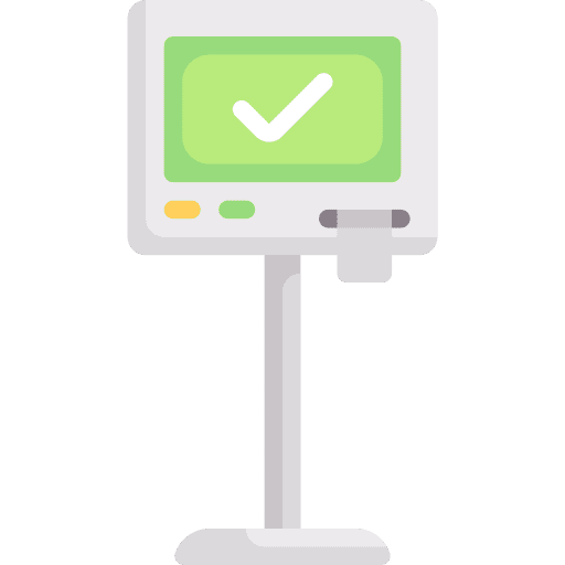 Self service electronics done ticket icon