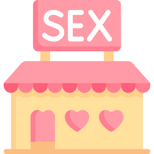 Sex shop store erotic sex shop icon