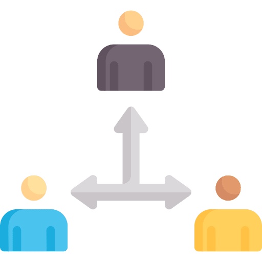 Third party collaboration organization people icon
