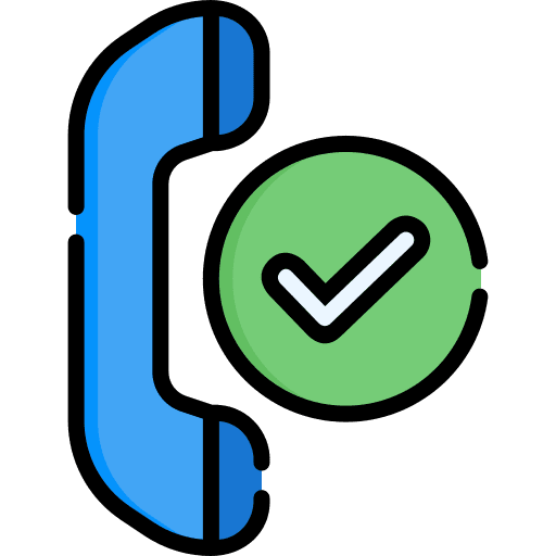 Phone call check tick phone call icon Phone call check tick phone call icon