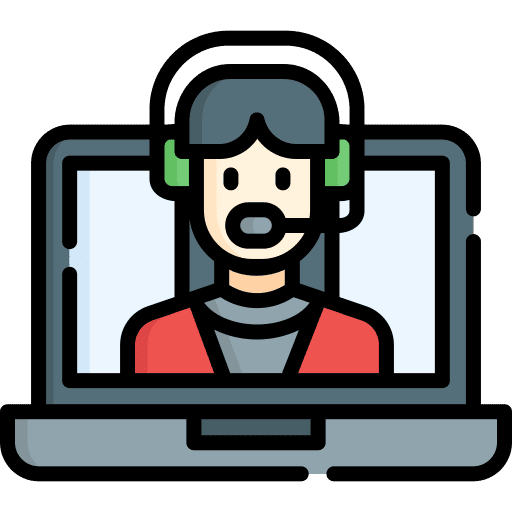 Video call woman communications avatar icon