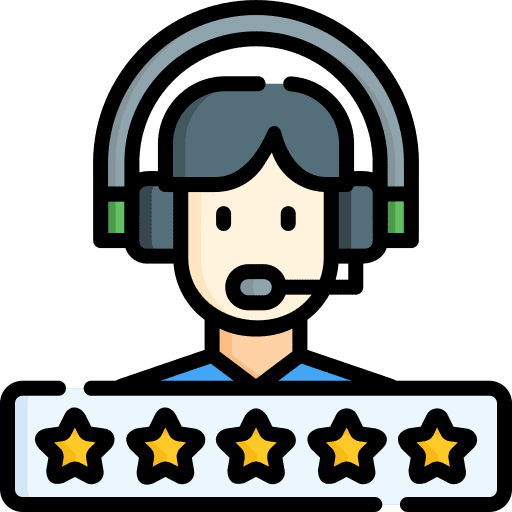 Rating customer service avatar communications icon Rating customer service avatar communications icon
