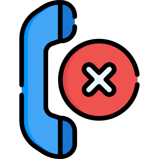 Rejected conversation phone call missed call icon Rejected conversation phone call missed call icon