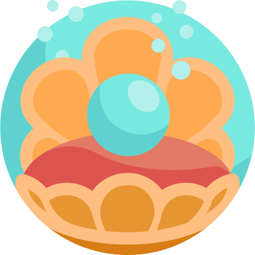 Clam sea pearl oyster icon Clam sea pearl oyster icon