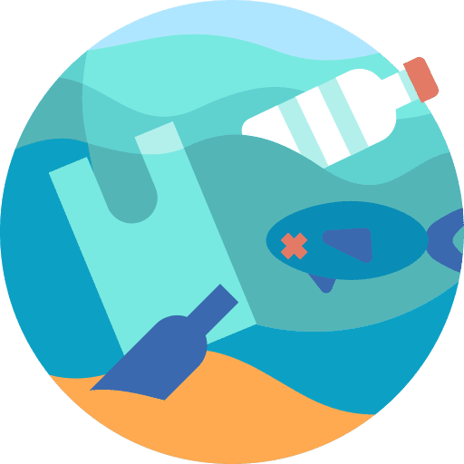 Water pollution ecology and environment ocean waste icon