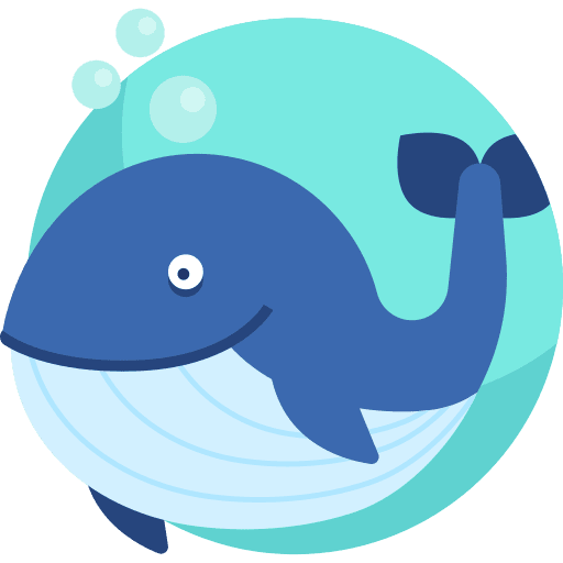 Whale whale aquatic animal kingdom icon