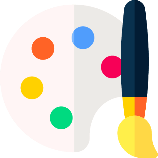 Art paint palette paintbrush art and design icon