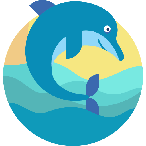Dolphin animal mammal zoo icon Dolphin animal mammal zoo icon