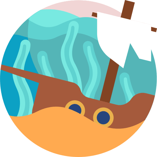 Shipwreck accident miscellaneous pirate icon Shipwreck accident miscellaneous pirate icon