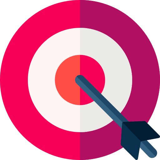 Target bulleye business and finance objective icon