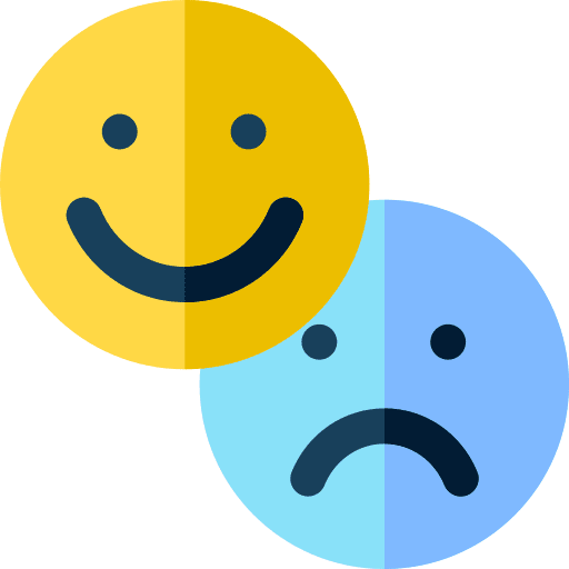 Emotion smile feeling sad icon