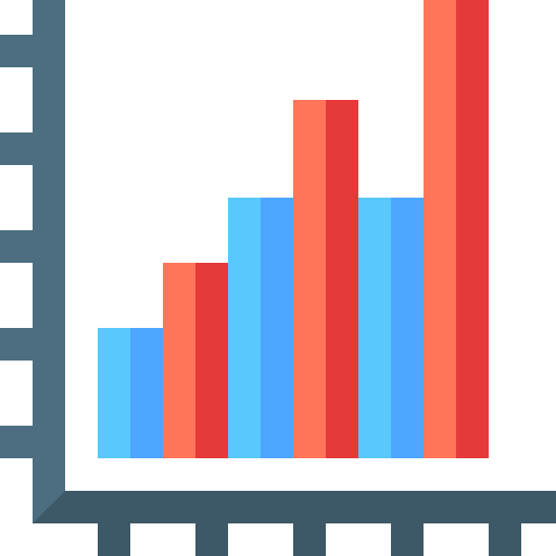 Bar chart stats business and finance business icon