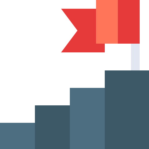 Goal graphics stairs business and finance icon Goal graphics stairs business and finance icon