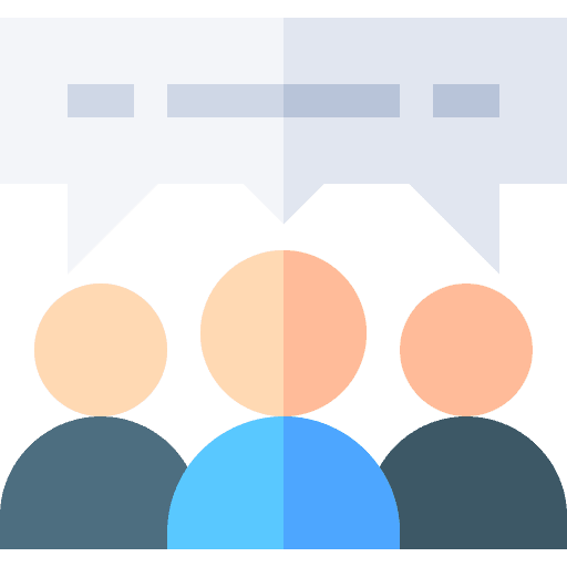 Team meeting conversation chat talk icon