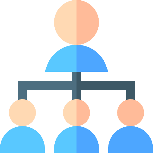 Team leader interface structure hierarchical structure icon Team leader interface structure hierarchical structure icon
