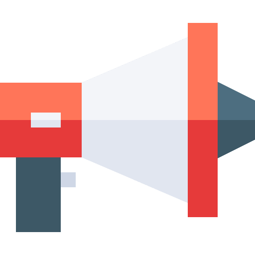 Megaphone speaker technology advertising icon Megaphone speaker technology advertising icon