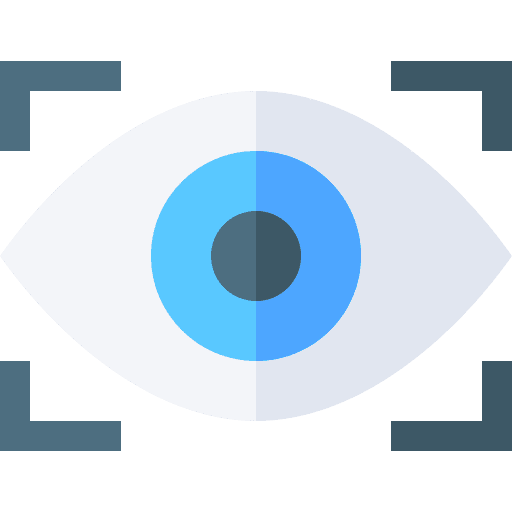 Vision optical focus security icon Vision optical focus security icon
