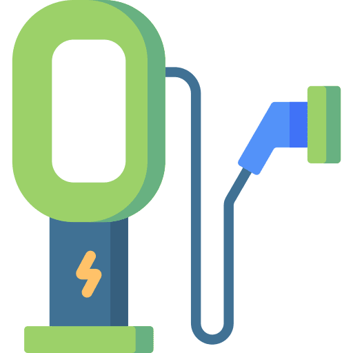 Electric car energy station industry transportation icon Electric car energy station industry transportation icon