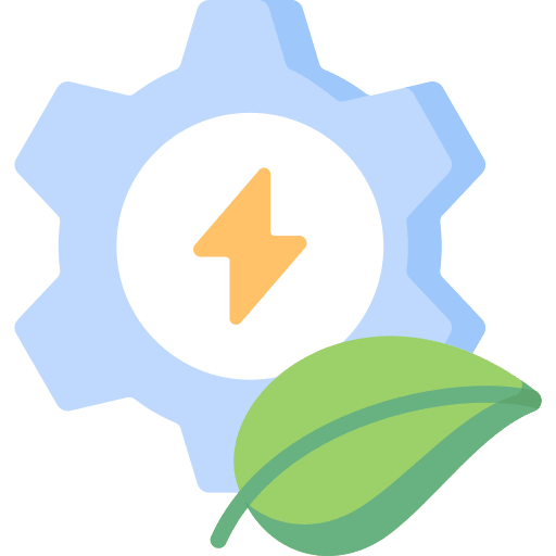 Sustainability power gear ecology and environment icon Sustainability power gear ecology and environment icon