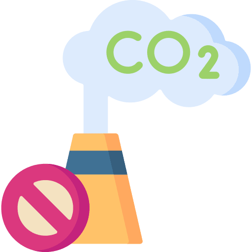 Zero emission forbidden ecology and environment co2 icon